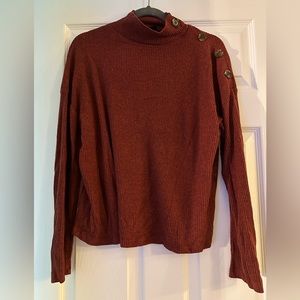 Stradivarius | burgundy sweater with button detail